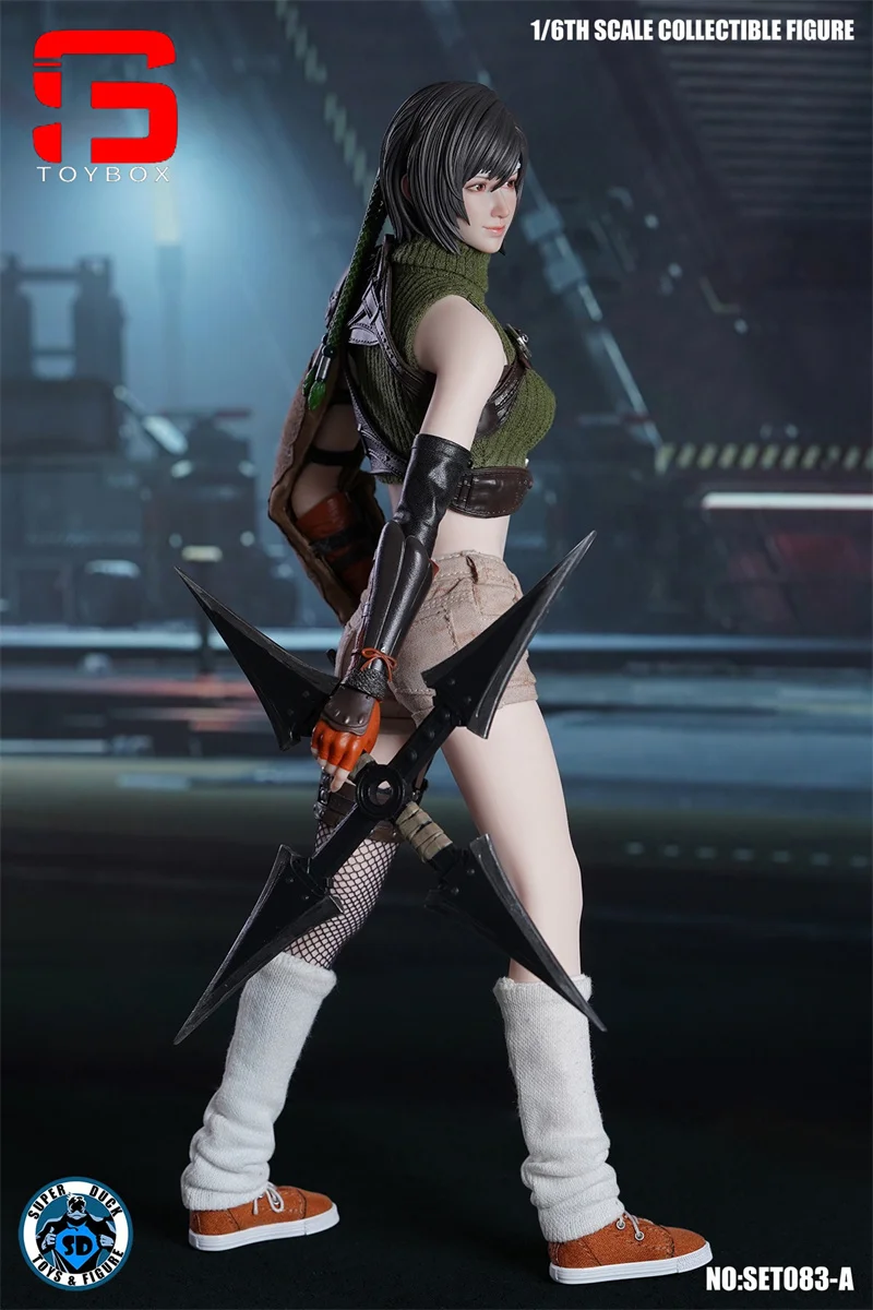 Super pato set083 1/6 yuffie cabeça esculpir traje roupas modelo caber 12 ''tbl ph s16a s18a figura de ação feminina corpo