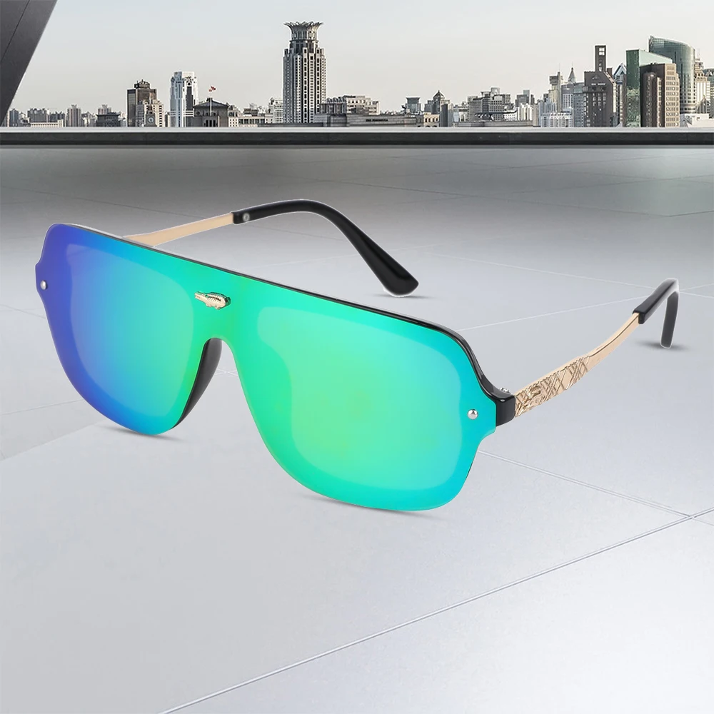 Polarization Men's Sunglasses Oversized Sunglasses for Men Women Alloy Frame Fashion Glasses for Traveling Fishing Driving UV400