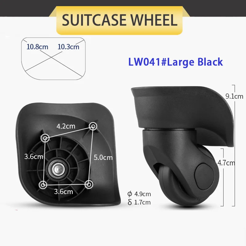 Trolley Case Carrying Wheel, Anti-Slip, Anti-Slip, silencioso, substituição, mala, caixa de senha, Labor-Saving Roller