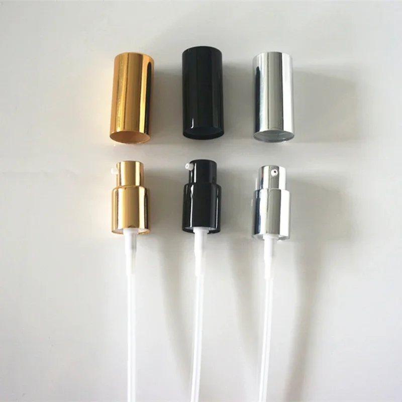 18/410 Essential Oil Bottles Black/gold/silver Atomized 2/5pcs Aluminum Spray Nozzle Emulsion Pump Lotion Pump Press Bottle