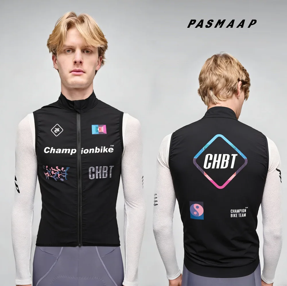 

Windproof Vest Cycling Gilet Men's Lightweight Windproof MTB Road Bike Vest Team Custom Logo Quick Dry Breathable Outdoor Cyclin