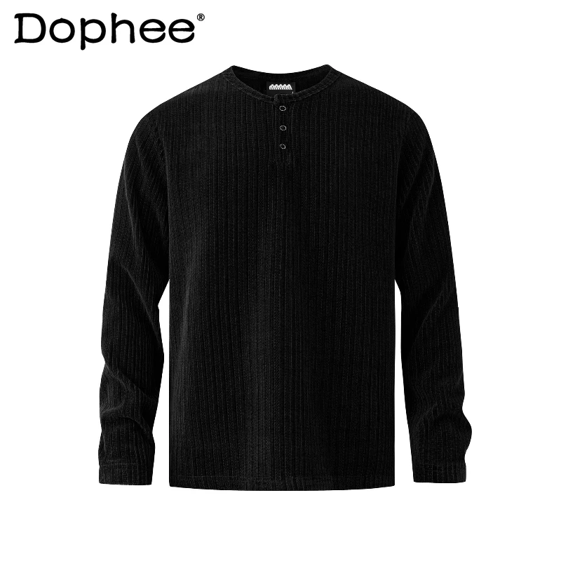 

Мужские футболки с длинным рукавом и круглым вырезом, весна-осень 2026, новые свободные комфортные топы, мужские простые однотонные дышащие стильные футболки