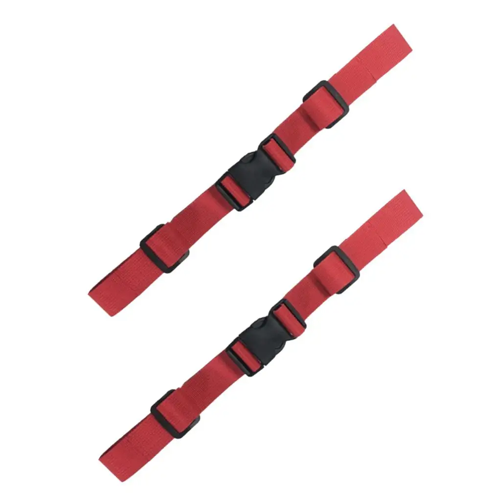 2-6pack Adjustable Backpack Chest Belt Nylon Waist Strap Chest Strap Red