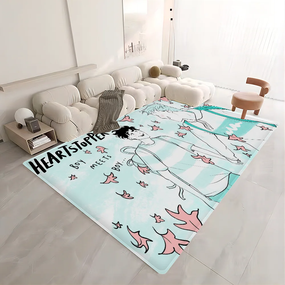 Heartstopper Floor Mat Floor Mat INS Style Soft Bedroom Floor House Laundry Room Mat Anti-skid Household Carpets