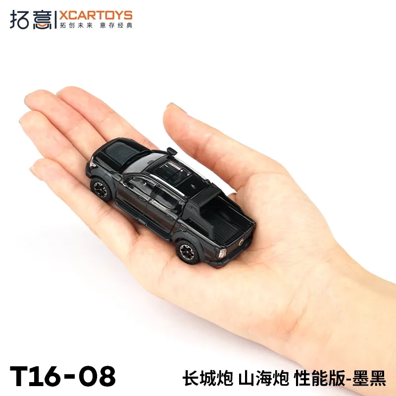 نموذج سيارة مصنوع من خليط معدني بمقياس 1/64 من Xcartoys، إصدار أداء جريت وول بوير شانهاي، سيارة دييكاست قابلة للجمع باللون الأسود #6