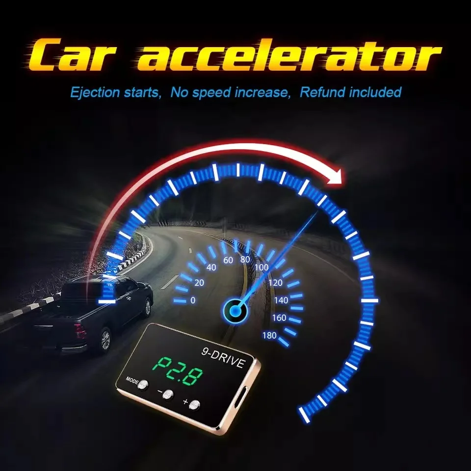 

F1 OBDHUD Car Electronic Throttle Controller Accelerator 9 Drive 5 Modes Plug Play Portable Pedal Booster Electronic Accessorie