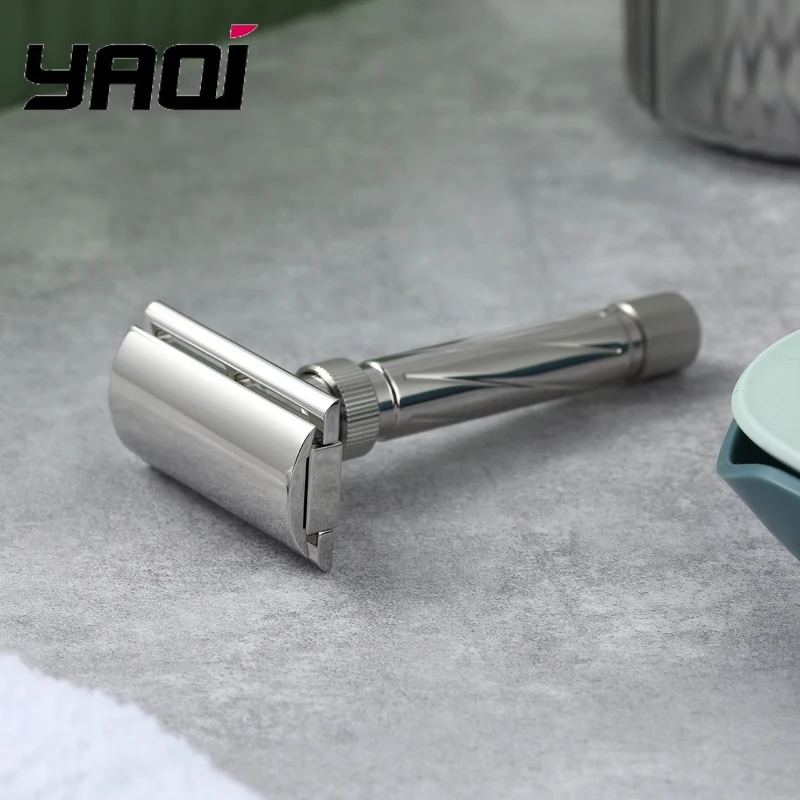 

YAQI Ultima Регулируемая мужская безопасная бритва из нержавеющей стали - гипоаллергенная мужская профессиональная бритва для прецизионного бритья