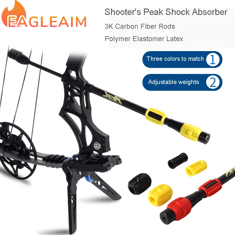 Archer's Peak Shock 3K Carbon Fiber Rod Archery Shock Counterweight Adjustable