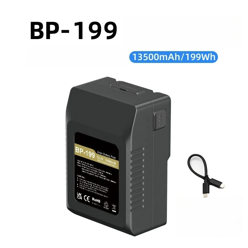 V-Mount Battery PD20W Type-C Input For S ony BP-106 BP-199 BP-233 BMPCC 6K Pro 4K60P Video Camera