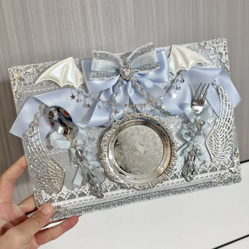 

Original Love of Aurora Gu Meiza Dinner Plate Cartoon Backpack Pain Plate Accessories Ornament Anime Butterfly Ligature Plate