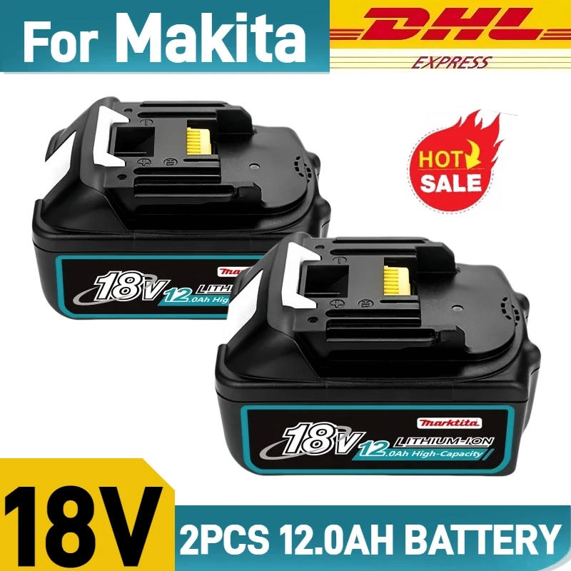 

Original 18V 12AH Battery, For Makita 18V battery BL1830/BL1850/BL1860/BL1815 universal large capacity electric drill tools