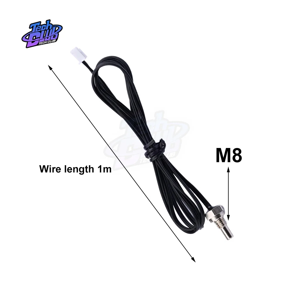 Waterproof B3435 NTC 10K Thermistor Temperature Sensor M8 Thread Probe Cable 1m 2m 3m for Thermometer Sensor Cable