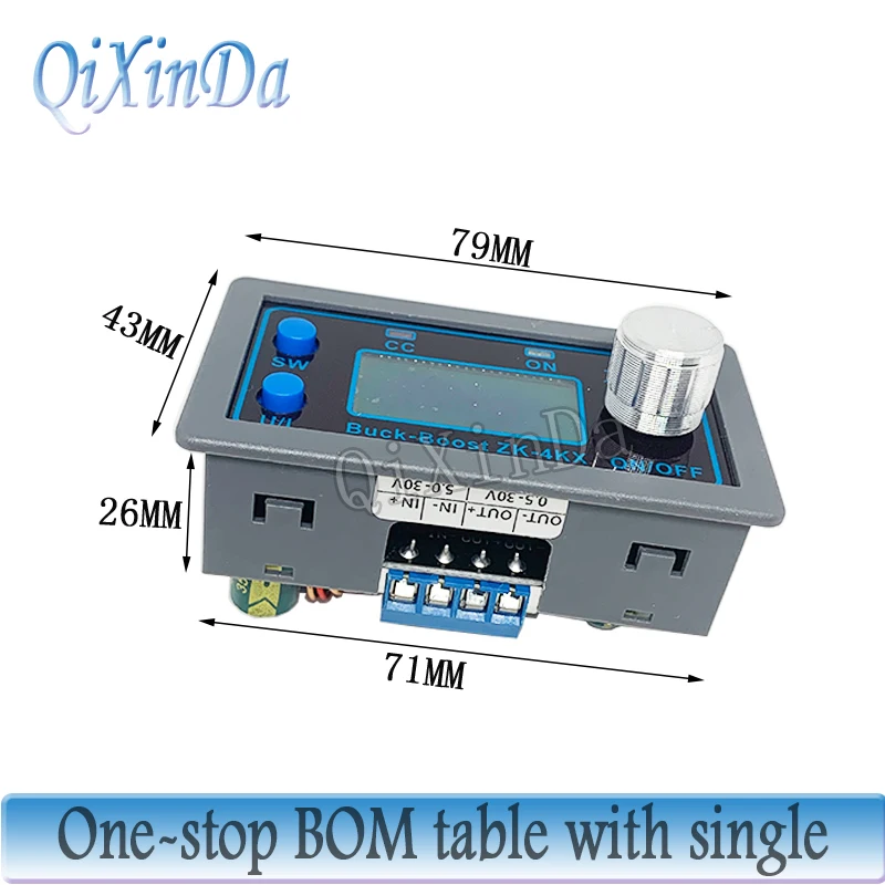 ZK-4KX DC DC Buck Boost Converter CC CV 0.5-30V 4A 5V 6V 12V 24V Power Module Adjustable Regulated laboratory power supply NEW