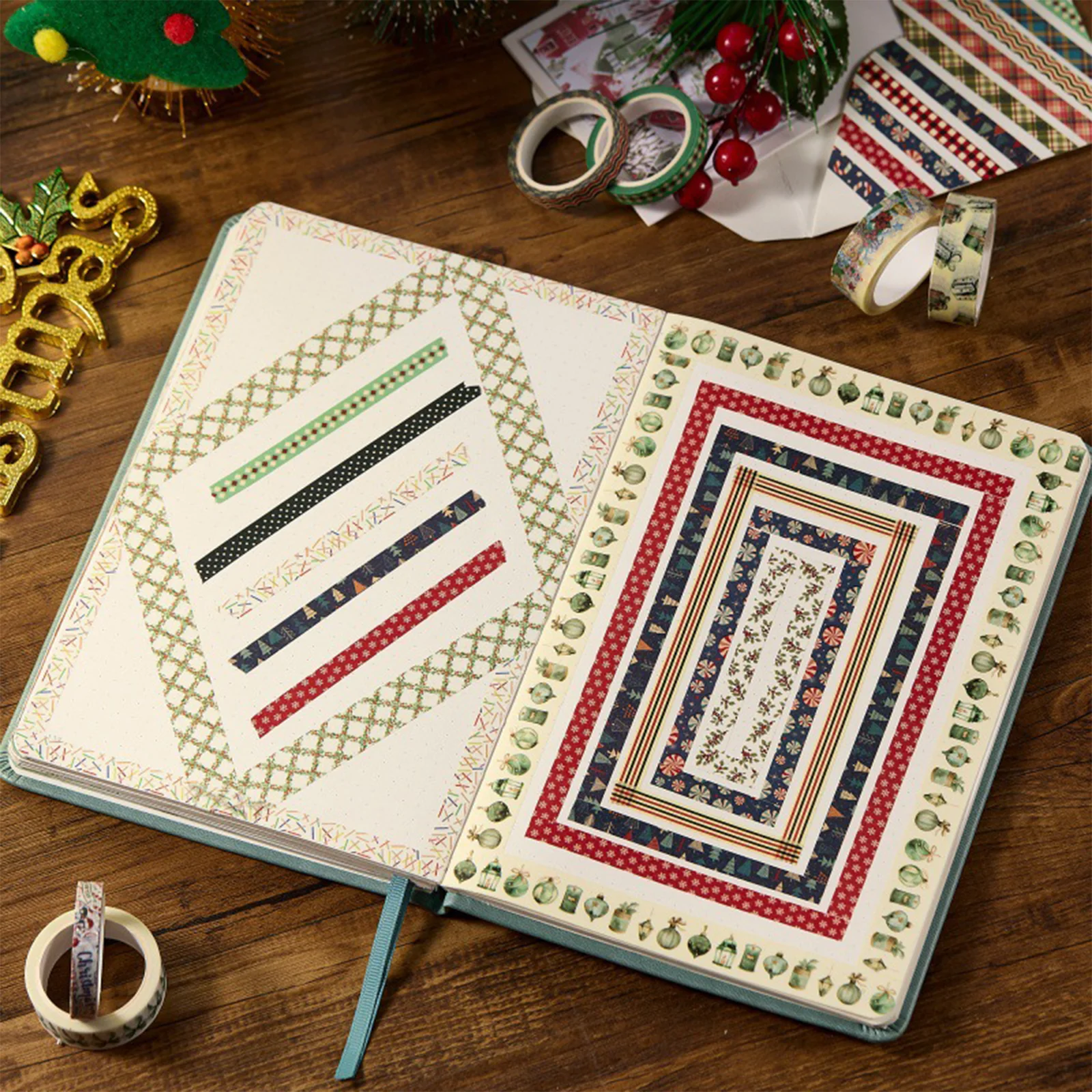 30 ロール/箱かわいいクリスマスジンジャーブレッドマン和紙テープハンドブックノート DIY クリエイティブステッカー学生文具ギフト