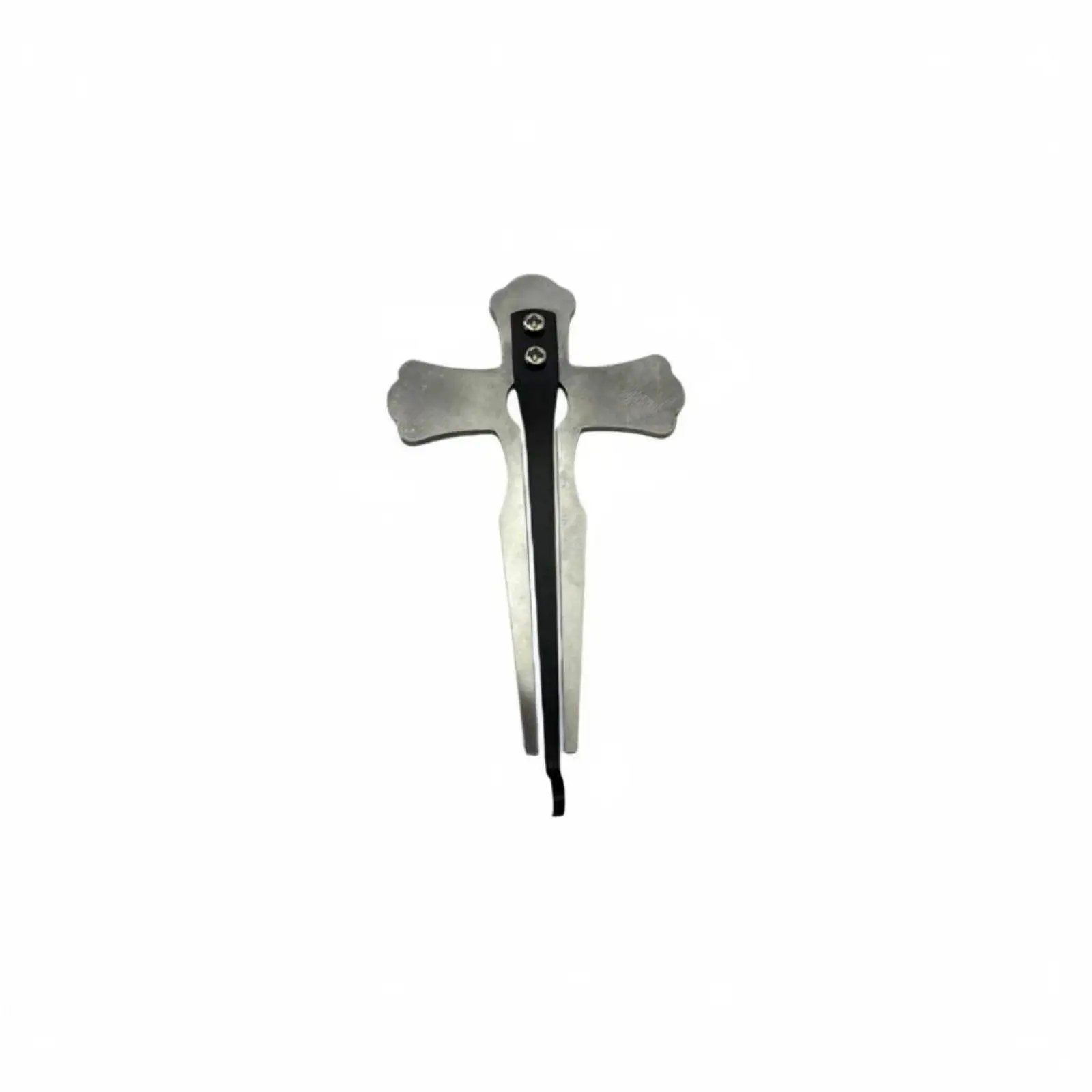 Silver Cross Harp Steel Mouth Harp Resonant Jaw Instrument Folk Music Accessory for Professional Use