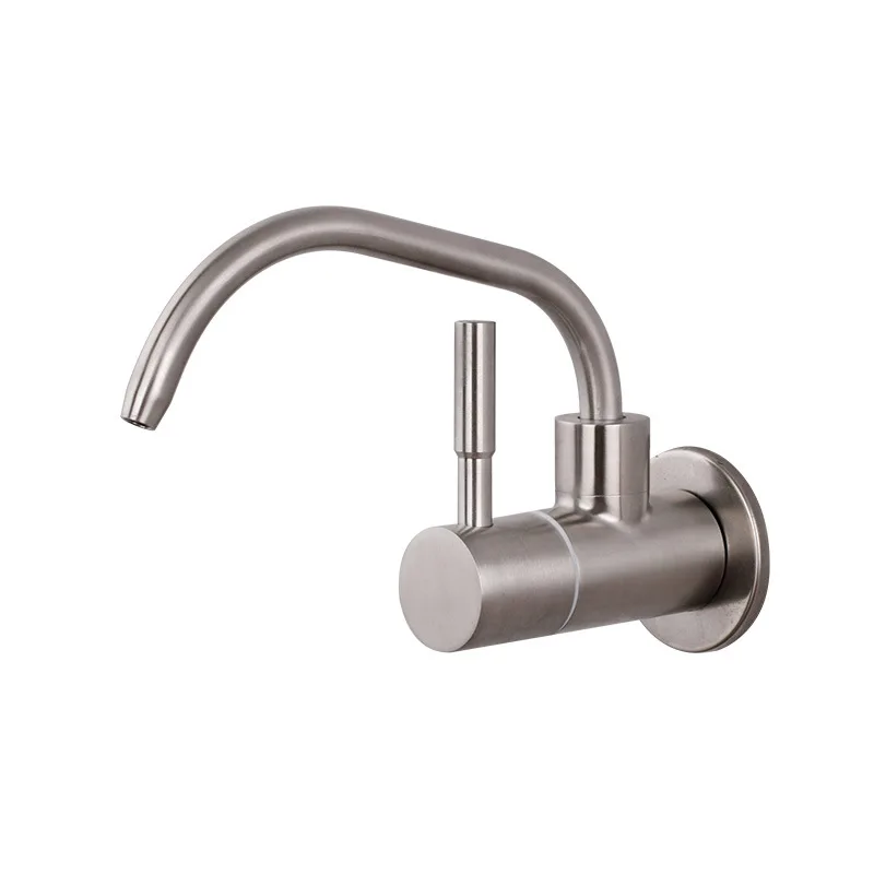 Water Filter Purifier Faucet Wall Mounted Stainless Steel Brushed Direct Drinking Faucet for Single Cold Water Filtration System