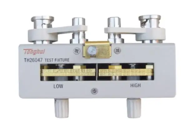 

Tonghui TH26047 small-pitch test fixture is used for LCR digital bridge to test small-pitch components