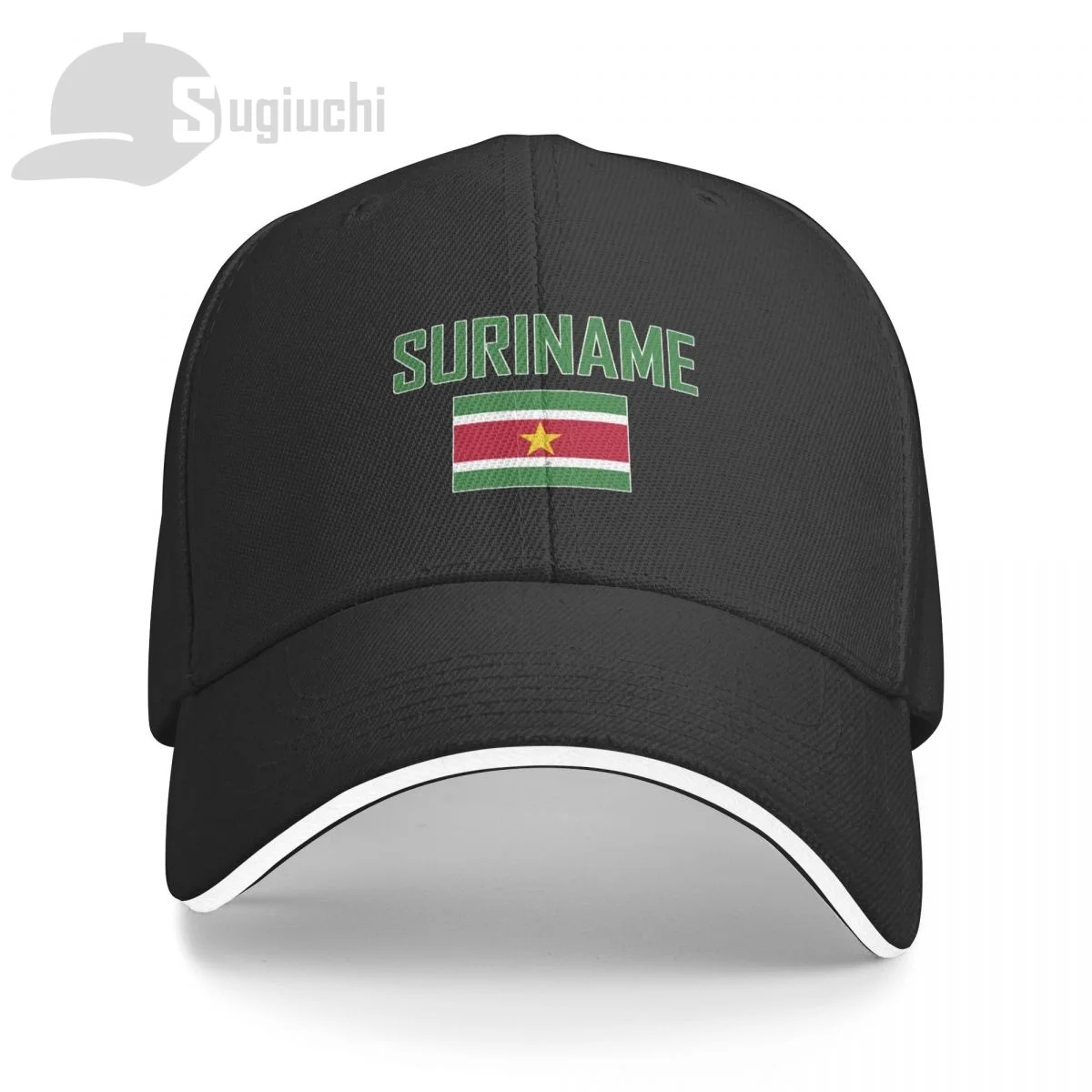 Suriname Flag With Letter Baseball Cap Men Women Summer Unisex Hip Hop Caps Cotton Snapback Golf Hat Fishing Caps