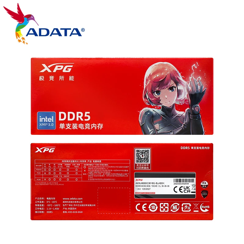 ADATA DDR5 Memory Ram Lancer Blade Heatsink 6000mhz 6400mhz 16gb 32gb White Black Gaming XMP3.0 High Speed Memoria for Desktop