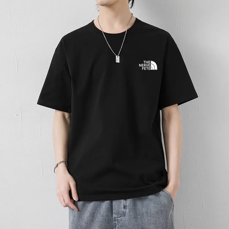 

Motorcycle Dynamic Sports Men's and Women's Pure Cotton Summer Loose Large Size Round Neck High Quality Popular Short Sleeves