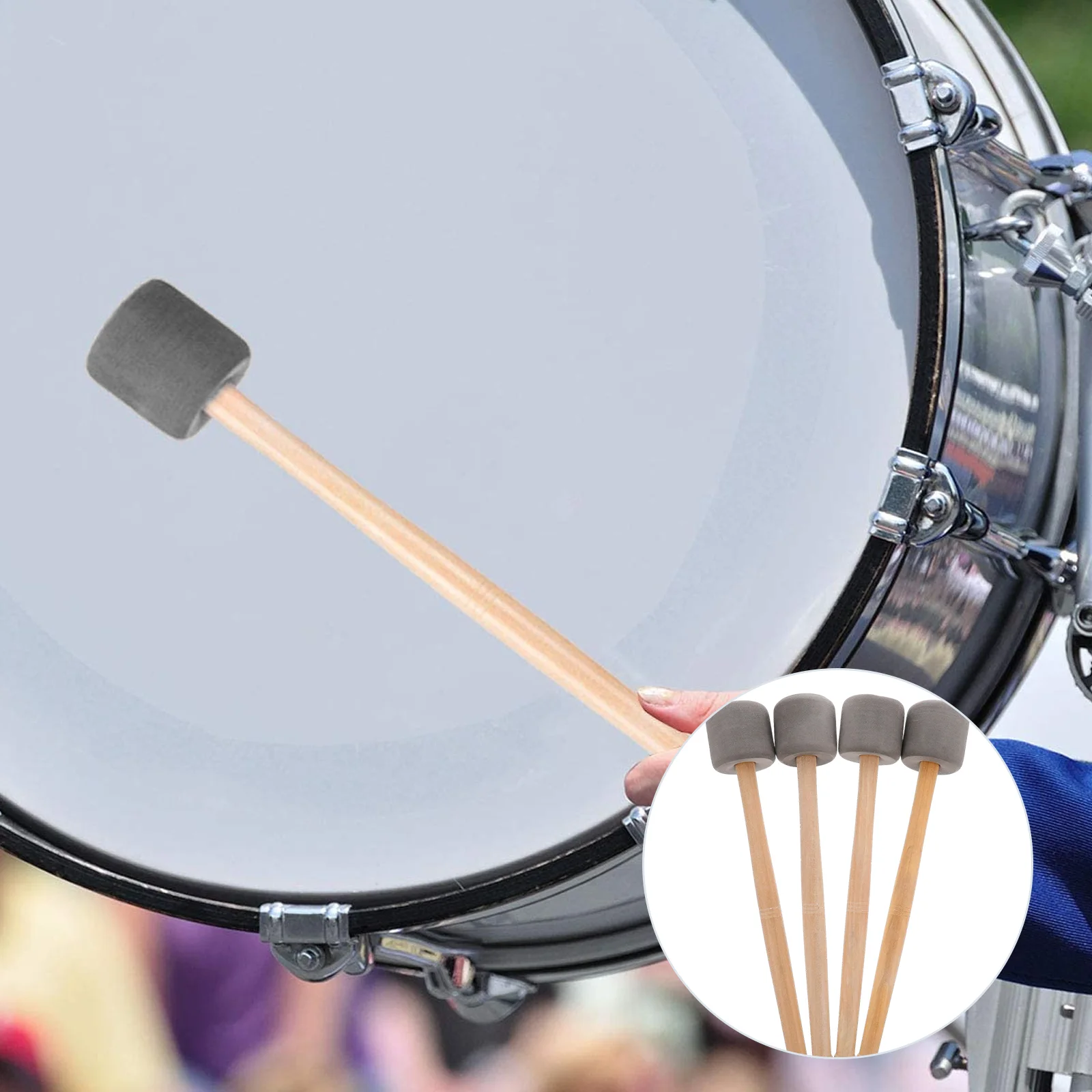 

4 Pcs Foam Drumsticks Baby Musical Instruments Snare Accessory Foaming Bass Mallets for Child