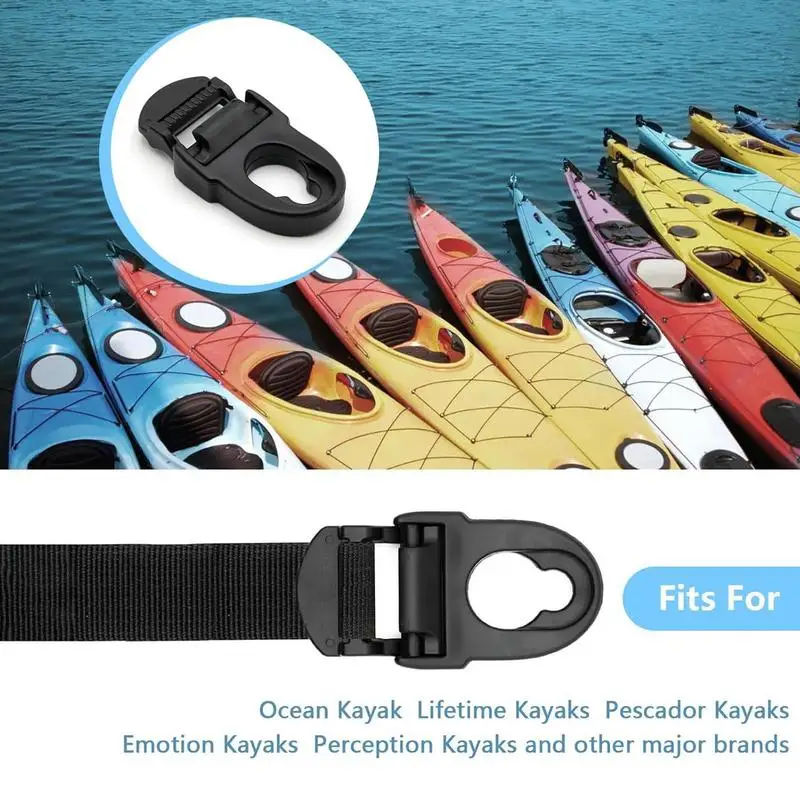 Kayak Seat Strap Buckle 4pcs Kayak Seat Webbing Buckle Adjustable Nylon Backpack Buckle Replacement For Various Brands Of Kayaks