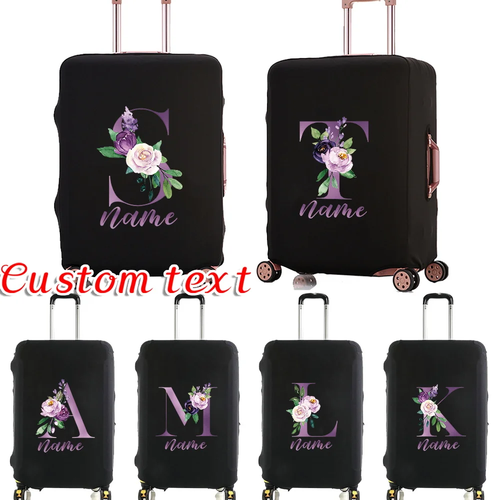 

Персонализированная коробка на тележке с индивидуальным именем, 18-32 дюйма, подходящая крышка для багажа, дорожные аксессуары, толстые эластичные пылезащитные чехлы