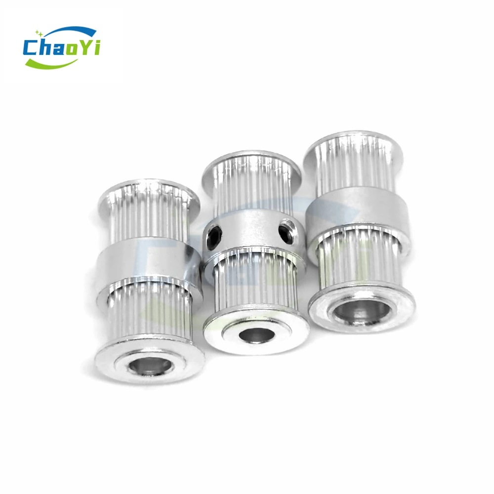 2GT 20Teeth Double Head Timing Pulley Bore 5/6/6.35/8mm Width 9mm GT2 20Teeth Small Backlash Synchronous Wheel 3D Printer Parts