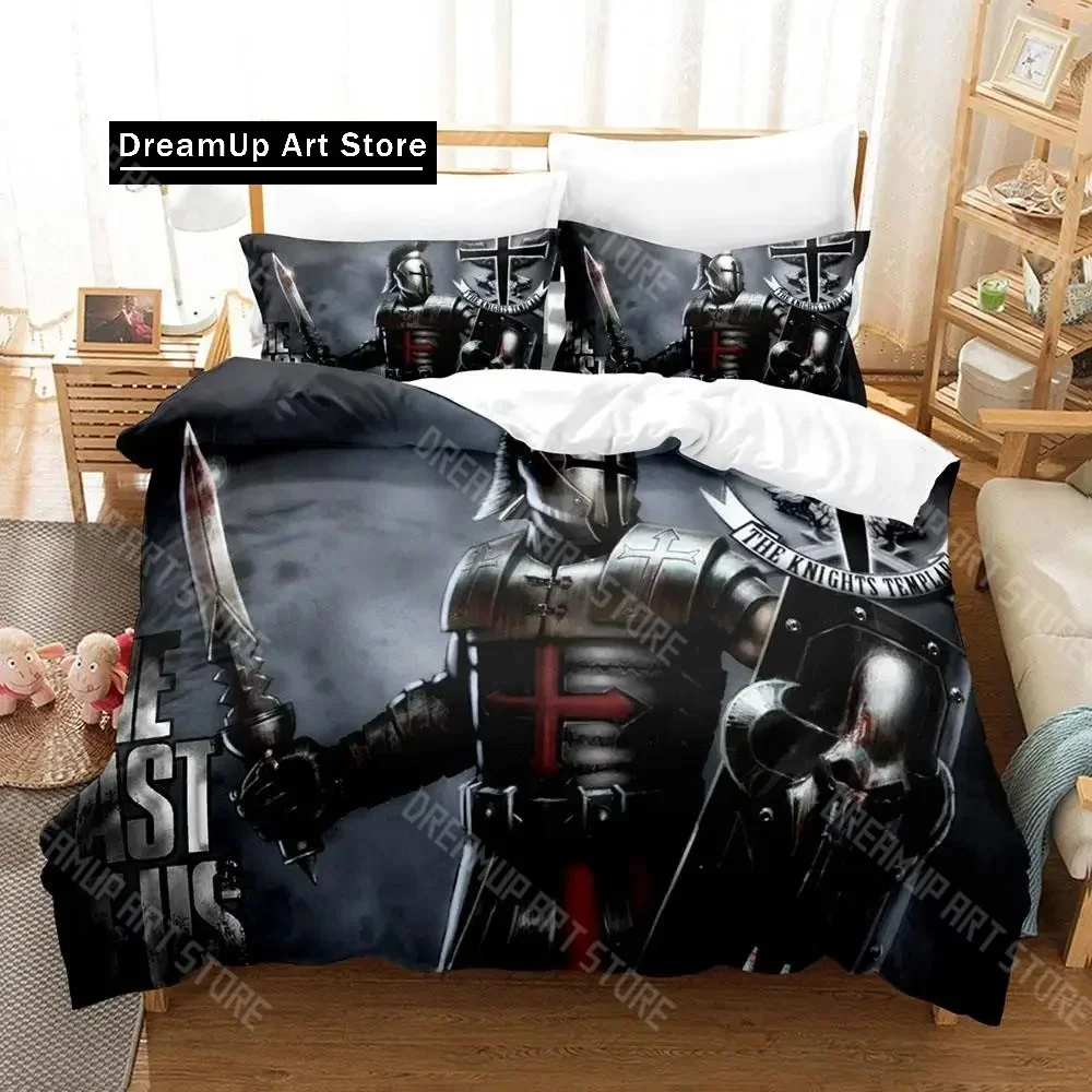 

3D Christian Knights Templar Bedding Set Single Twin Full Queen King Size Bed Set Aldult Bedroom Duvetcover Sets parure de lit