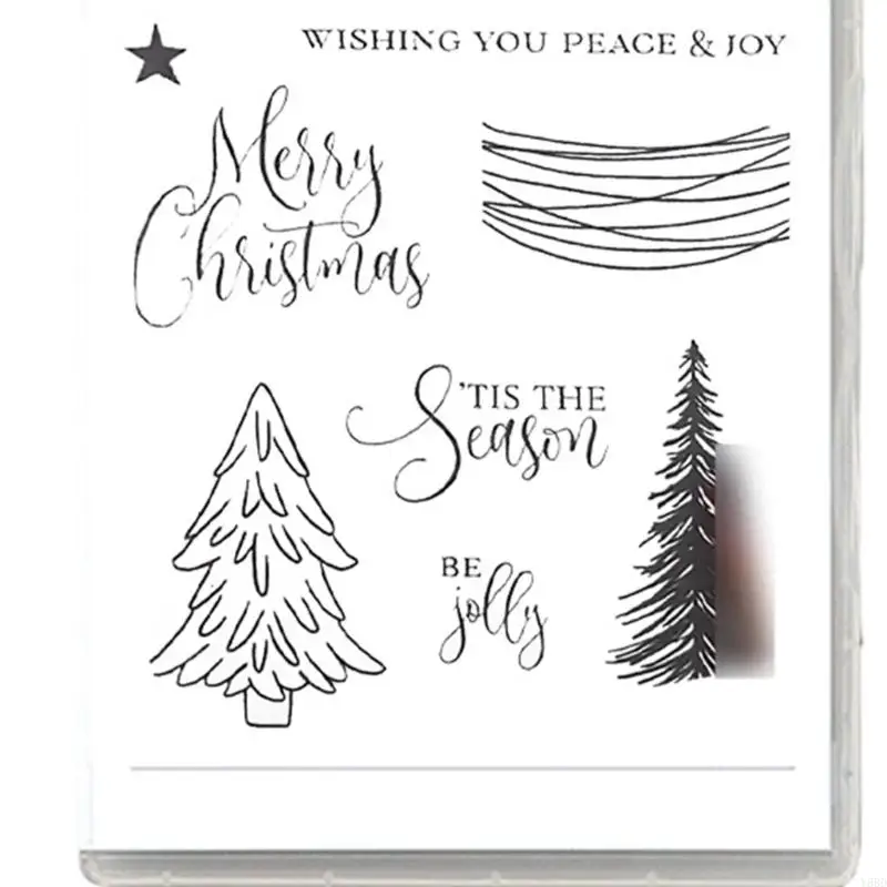 Y88D 0.8mm 두꺼운 탄소강 크리스마스 공예 DIY 휴일 프로젝트 및 스크랩북을위한 투명 실리콘 스탬프로 다이