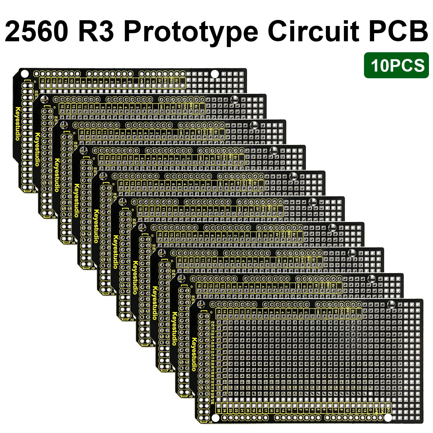 Keyestudio10PCS Prototype PCB Soldering Board For Arduino UNO R3/Mega 2560 Shield Board FR-4 Environmentally Friendly Test Part