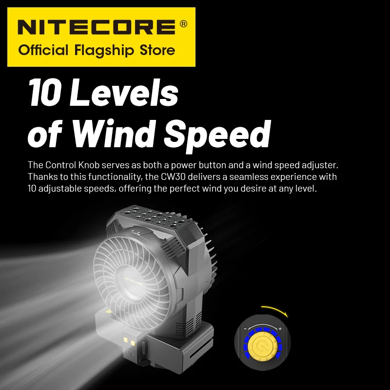 NITECORE CW30 ポータブル写真ファンワイヤレスリモコン電動ファンコードフリーブロワーステージショートビデオウェディングフィルム用