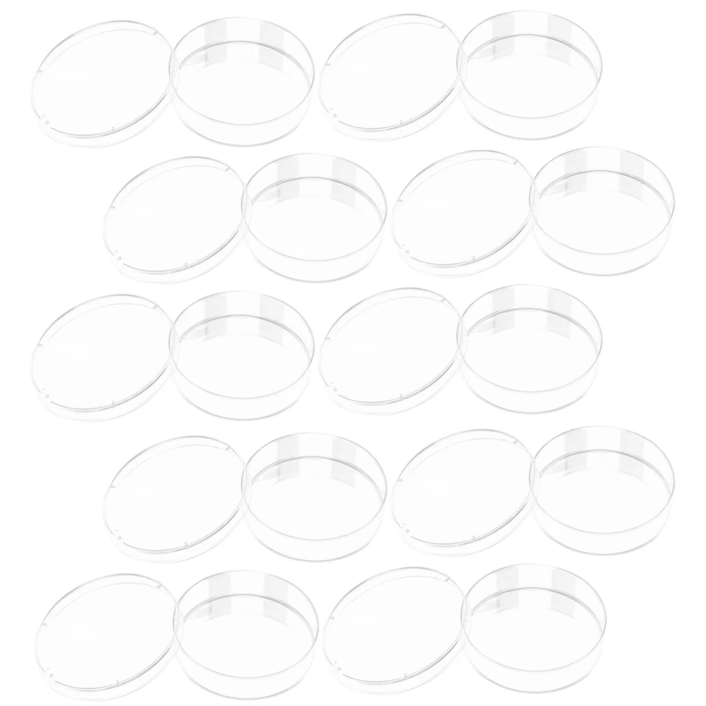 

10 Pcs Plant Culture Plate Petri Dish Experiments Dishes with Lids for Science Cell Tissue Transparent Office