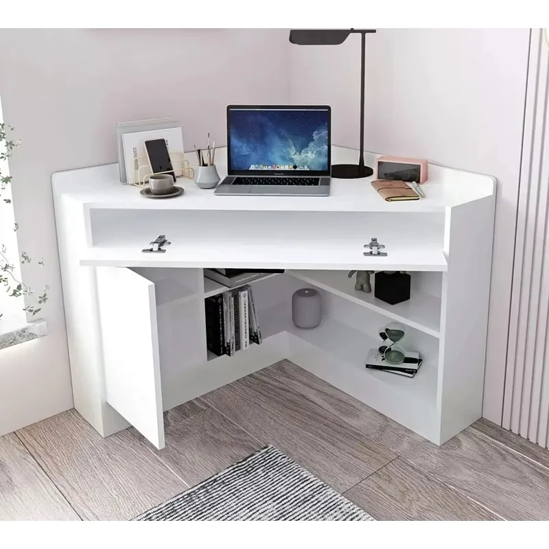 

DSA Modern Simple Household Bedroom Corner Desk Computer Desk Small Unit Corner Cabinet Triangle Table
