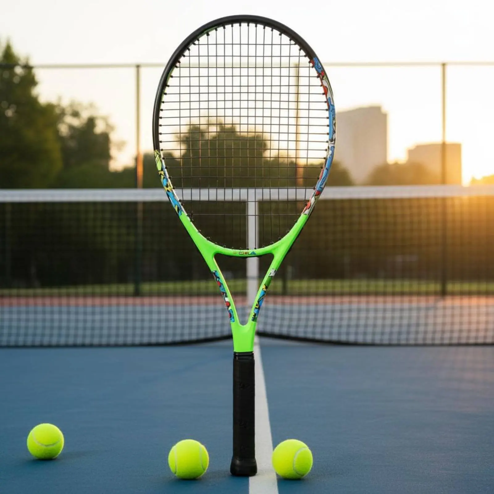 

Aluminum Carbon Tennis Racket Carry Bag Included Lightweight Tennis Racket Sports Gear Balanced Weight Long-Lasting for Adults