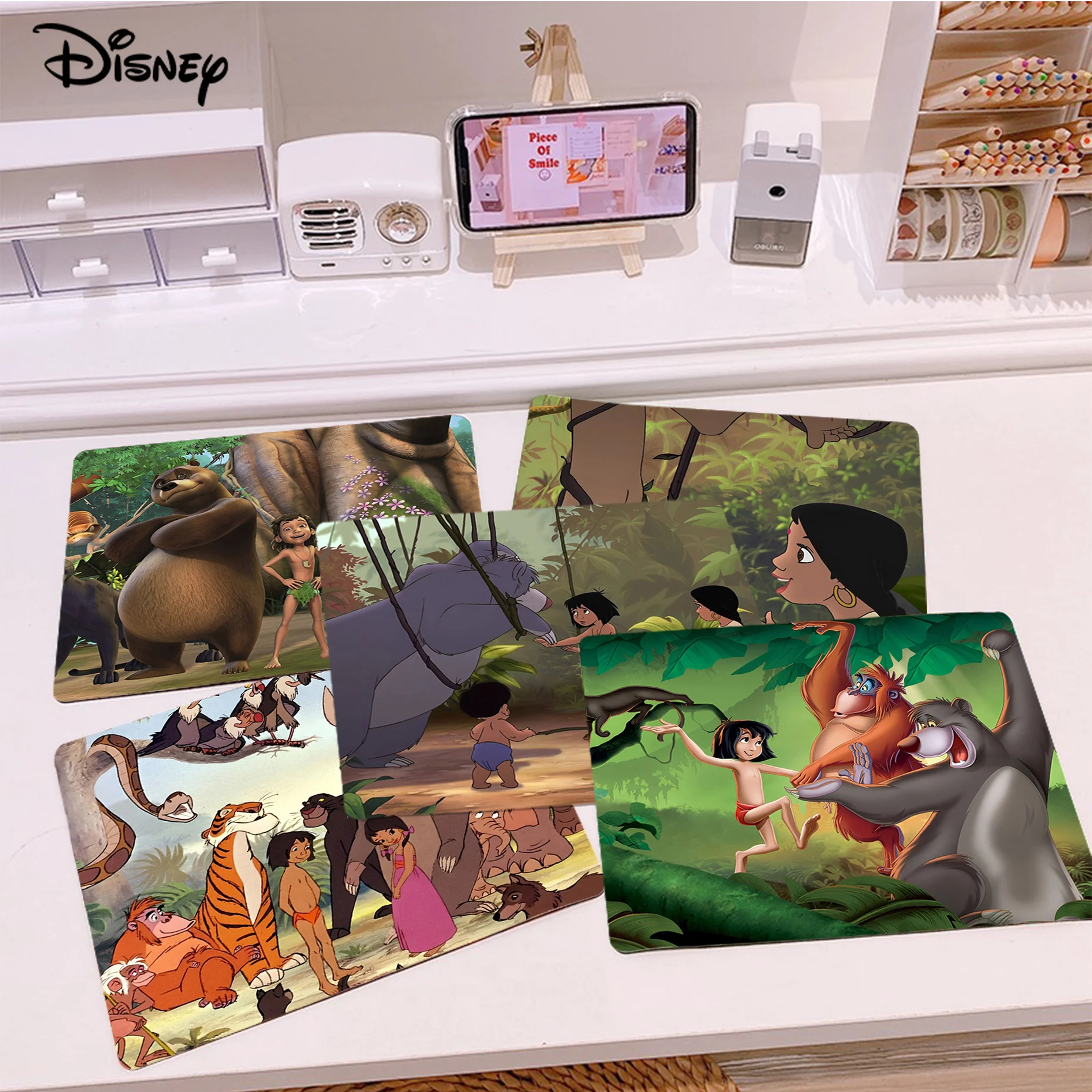 

Disney The Jungle Book Mousepad Custom Skin Desktop Desk Mat Kawaii Gaming Accessories Students Writing Pad Padmouse DeskPlayMat