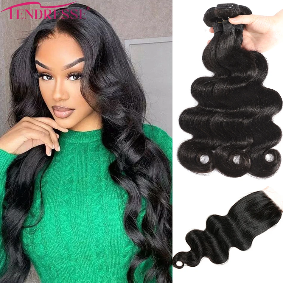 12A Ombre Malaysia Hair Body Wave With Lace Closure 100% Human Virgin Hair 3 Bundles With Closure Bouncy Wave With Lace Closure