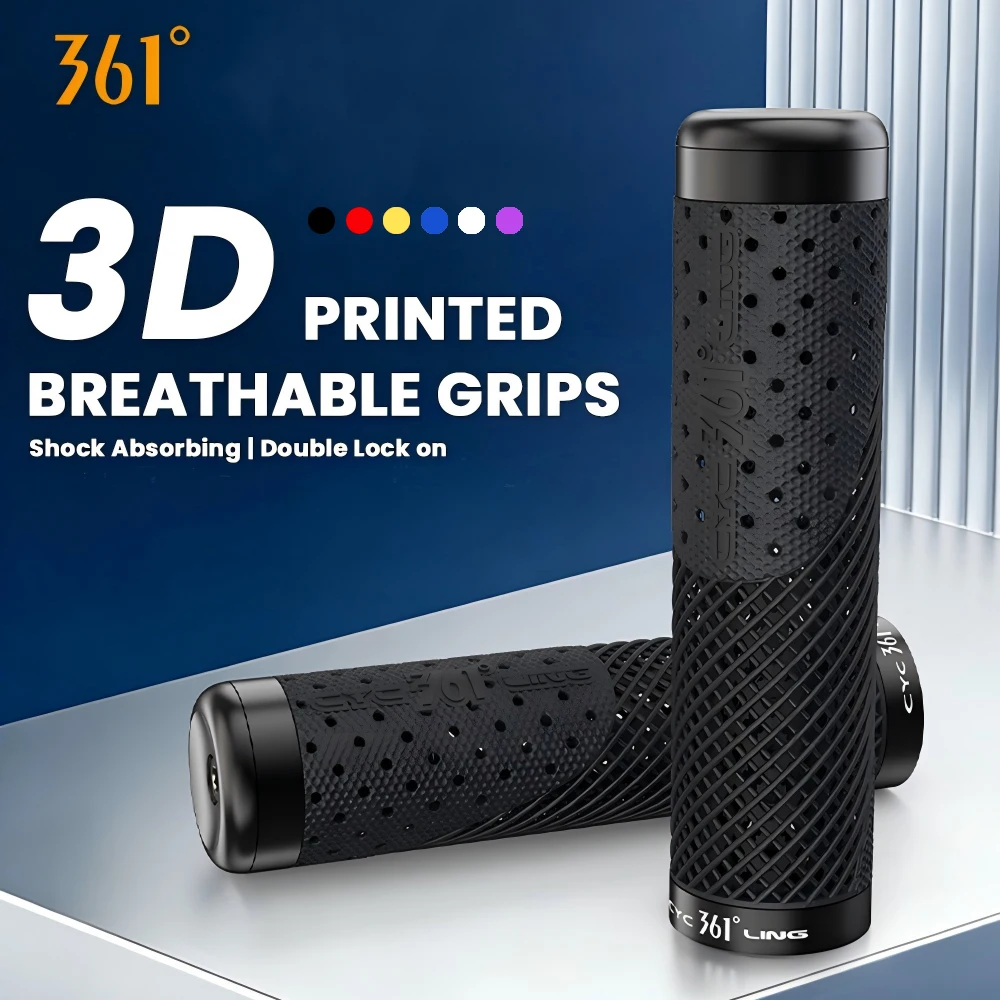 361 Degrees 3D Printed Bike Grips Mountain BMX Bicycle Handlebar Cover Soft Shock Absorbing 3D Printing Cycing Handle Cuffs Part