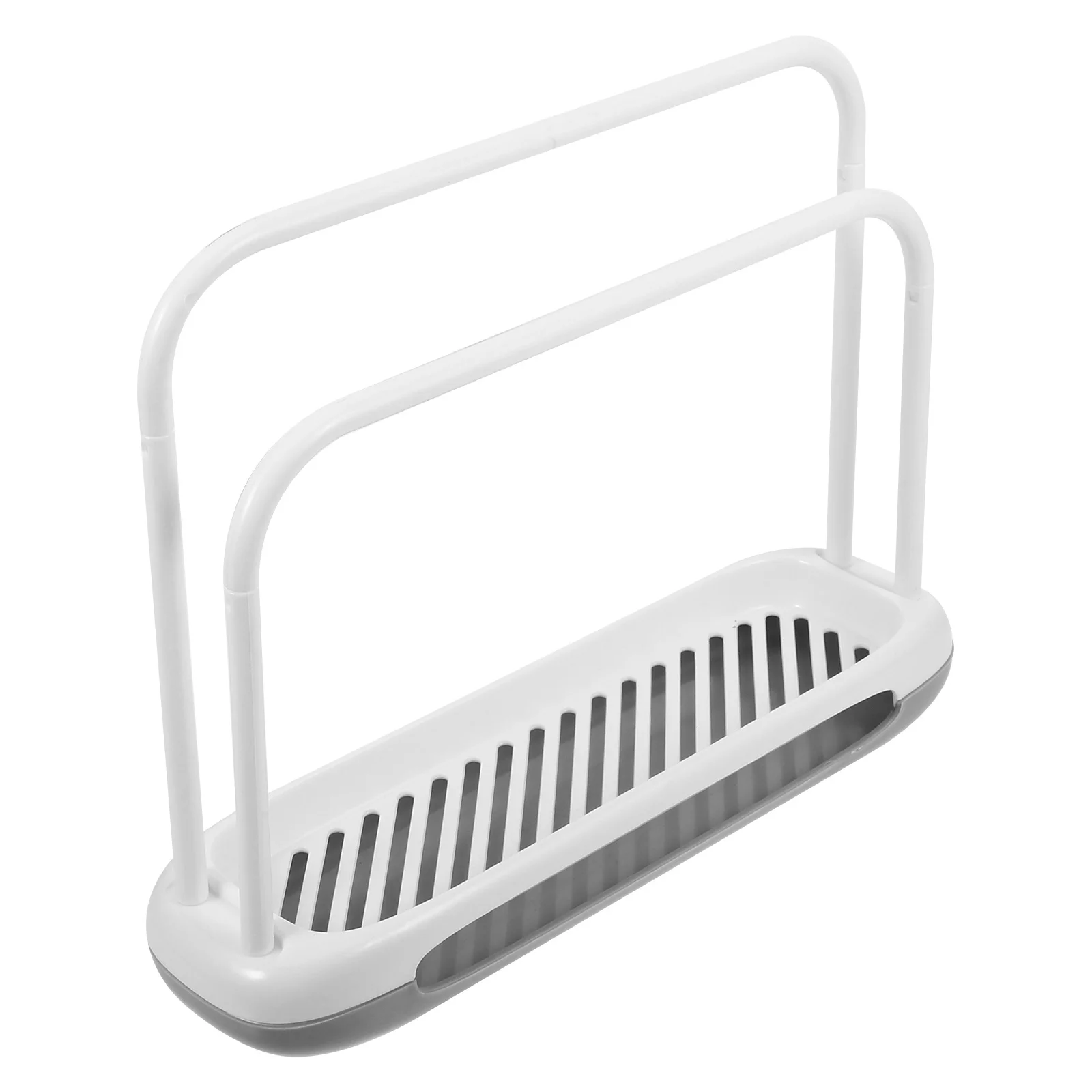 

Towel Storage Rack For Kitchen Sink U-Shaped Bar Slotted Plate Detachable Countertop Drying Stand For Dishcloths Sponges