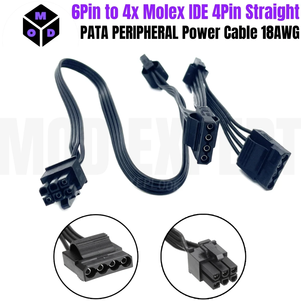 Modular Power Cable for Corsair RM1000, RM850, RM750, RM650, RM550, RM450 Type 3, GPU PCIe 8Pin, CPU 4+4Pin, SATA, Molex, 24Pin