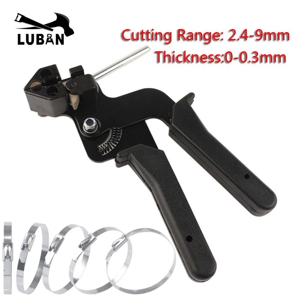 Cable tie gun for 2.4-9mm stainless steel cable tie LS-600R hand cable tie fastening tool high quality cable tie AD-G600 black