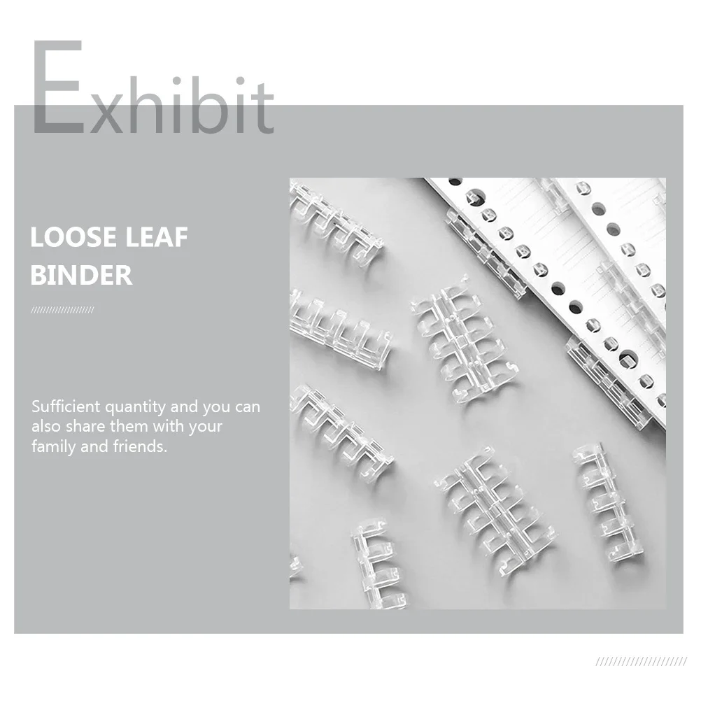 

8pcs Segmented Binder For Scrapbooking Loose Leaf Stationery Supplies Five-Hole Binder Ring File Clip Organizer Office School
