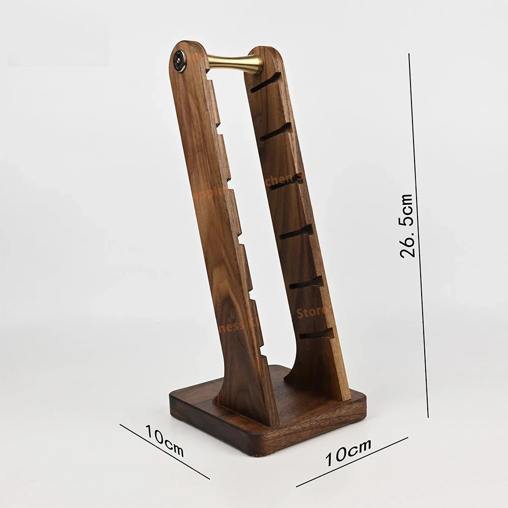 

For 54/58mm Coffee Portafilter Bowl Storage Rack 6-layers Coffee Filter Bowl Holder Walnut Wood Support For Different Models