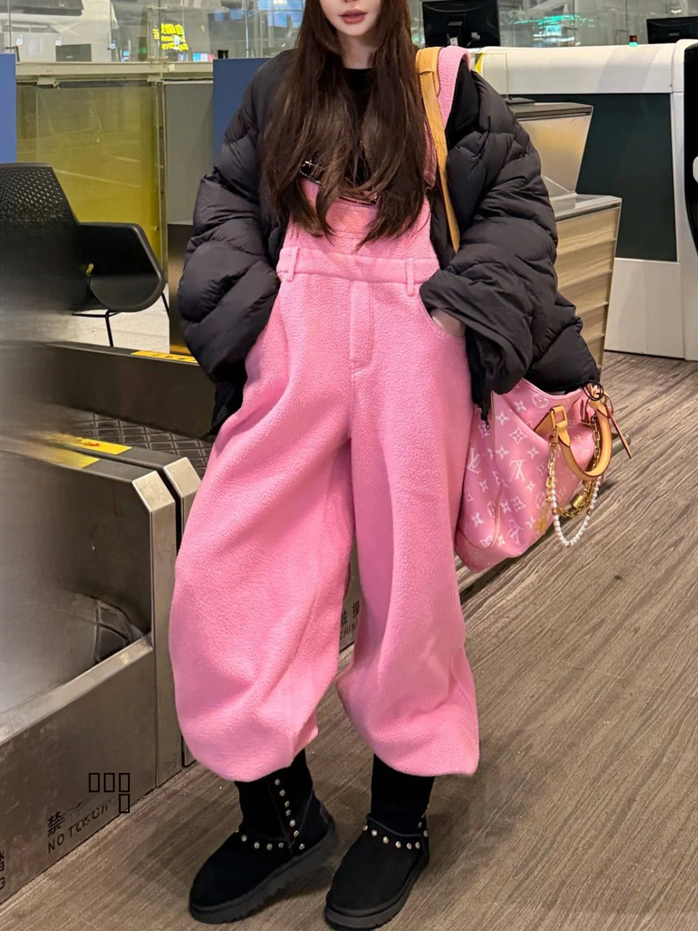 

Корейские брюки-комбинезон Wan Jun: модные, универсальные, свободного кроя, с высокой талией, для женщин