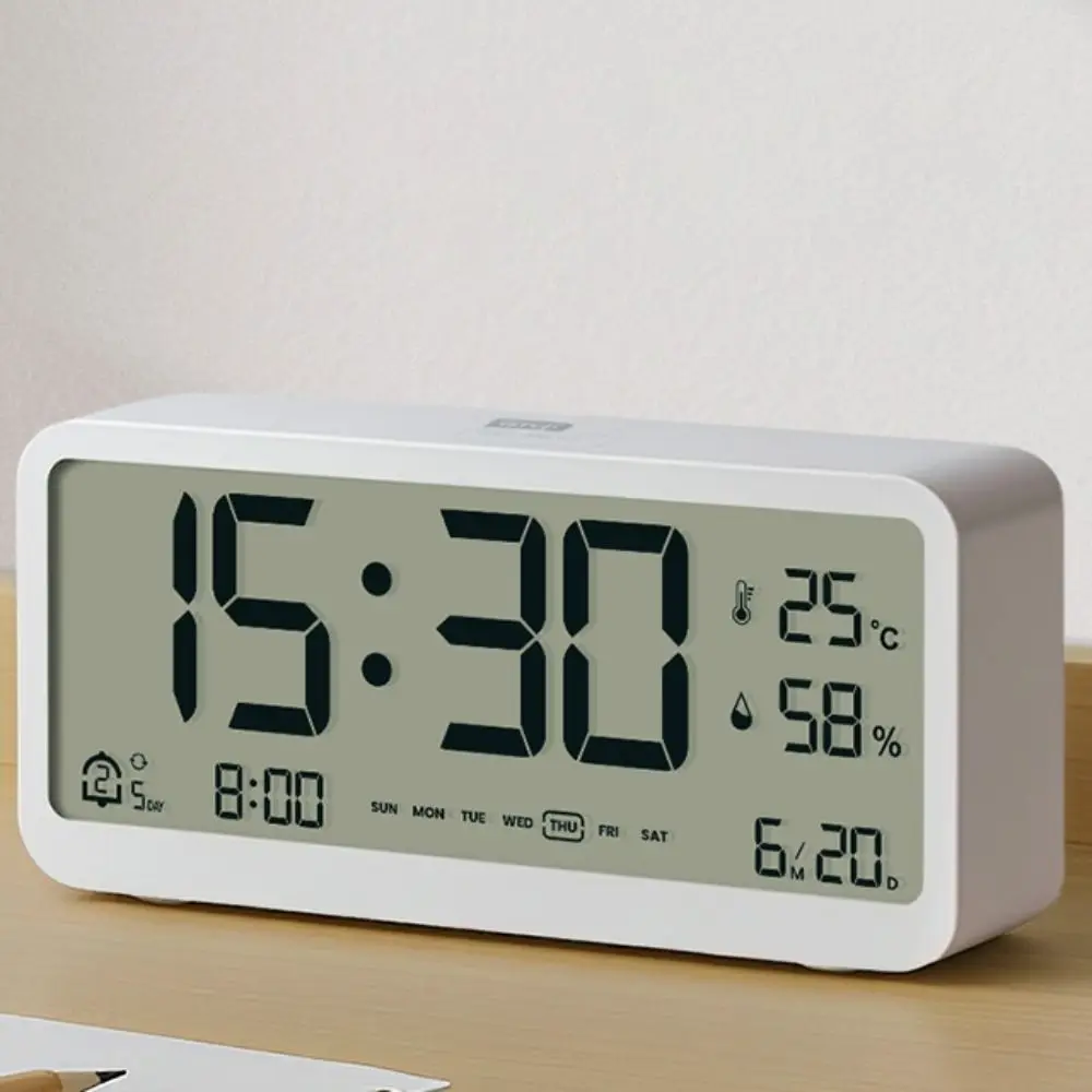Intelligent Electronic Digital Alarm Clock Brightness Adjustable LED Large Screen Temperature and Humidity Smart Clock