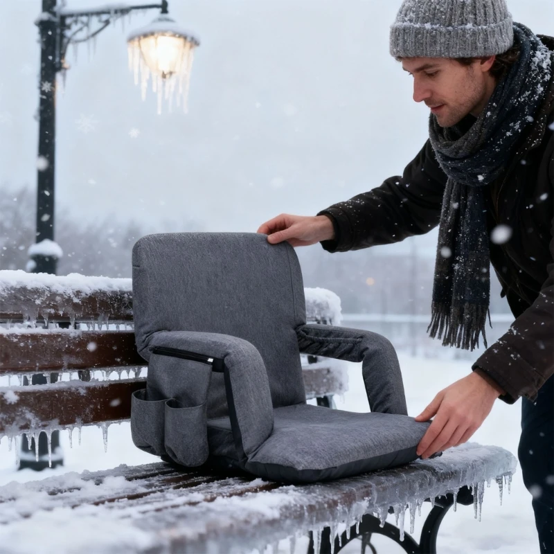 Transportable Heating Chair Pillow With 3 Stage Modifiable Warmth For Camping Hiking Stadium Incidents University Fabric 69HD