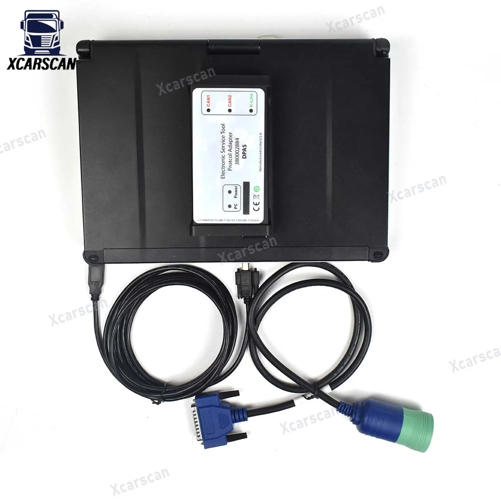 

CFC2 Laptop+White DPA5 EST V9.9 Heavy Duty Truck Scanner Code Reader System Diagnostic Tool for Trailer Wheel Loader Excavator