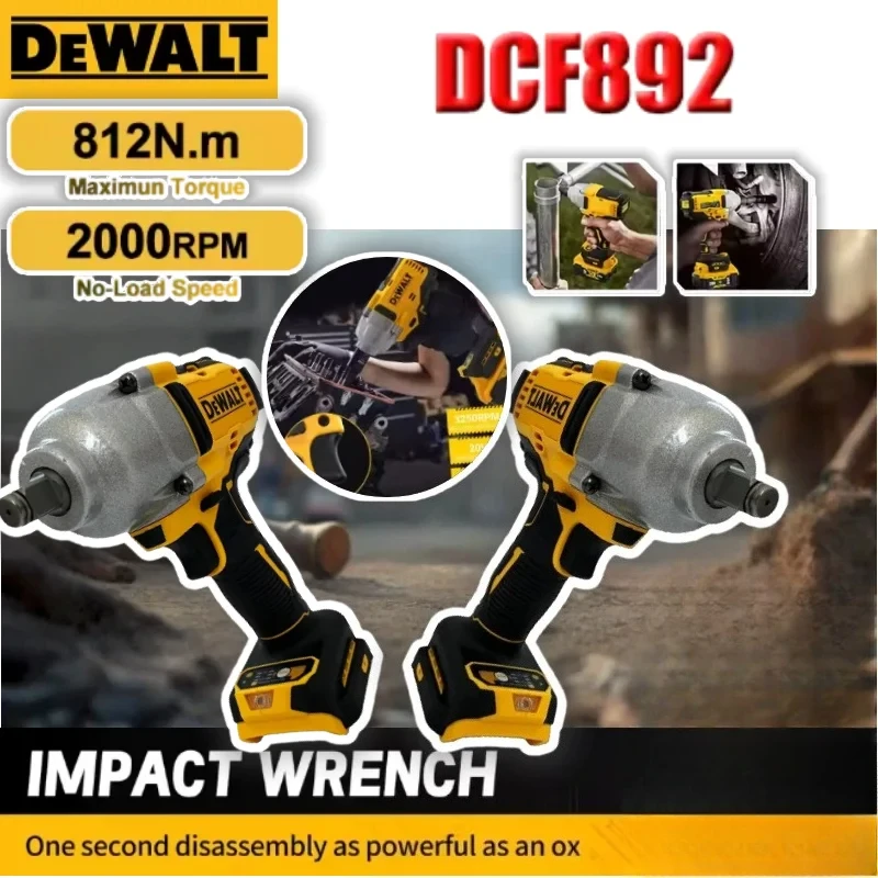 

Ударный гайковерт DeWalt DCF892 1/2 дюйма, 3 скорости, высокий крутящий момент, бесщеточный, для авторемонта, для аккумуляторов DeWalt