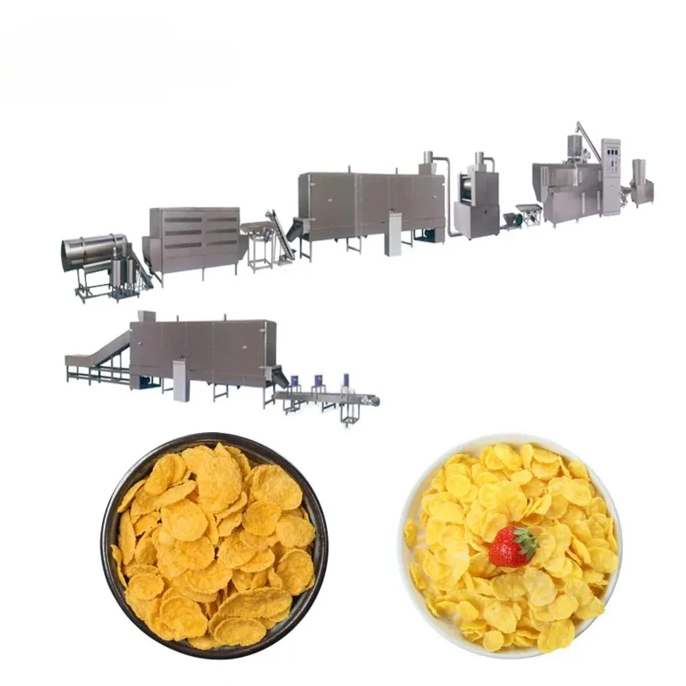 Máquina para hacer hojuelas de maíz, línea de producción de hojuelas de maíz, procesador de granos para desayuno, extrusora de hojuelas de maíz, suministro especial transfronterizo