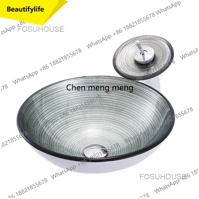 

A17 Art Bathroom Washbasins Nordic Simple Spiral Pattern Bathroom Sinks Stage Basin Sanitary Ware Stage Basin Kitchen Washin